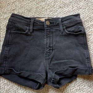 Holister black jean shorts